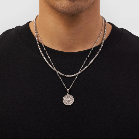 Set de brújula | Plateado