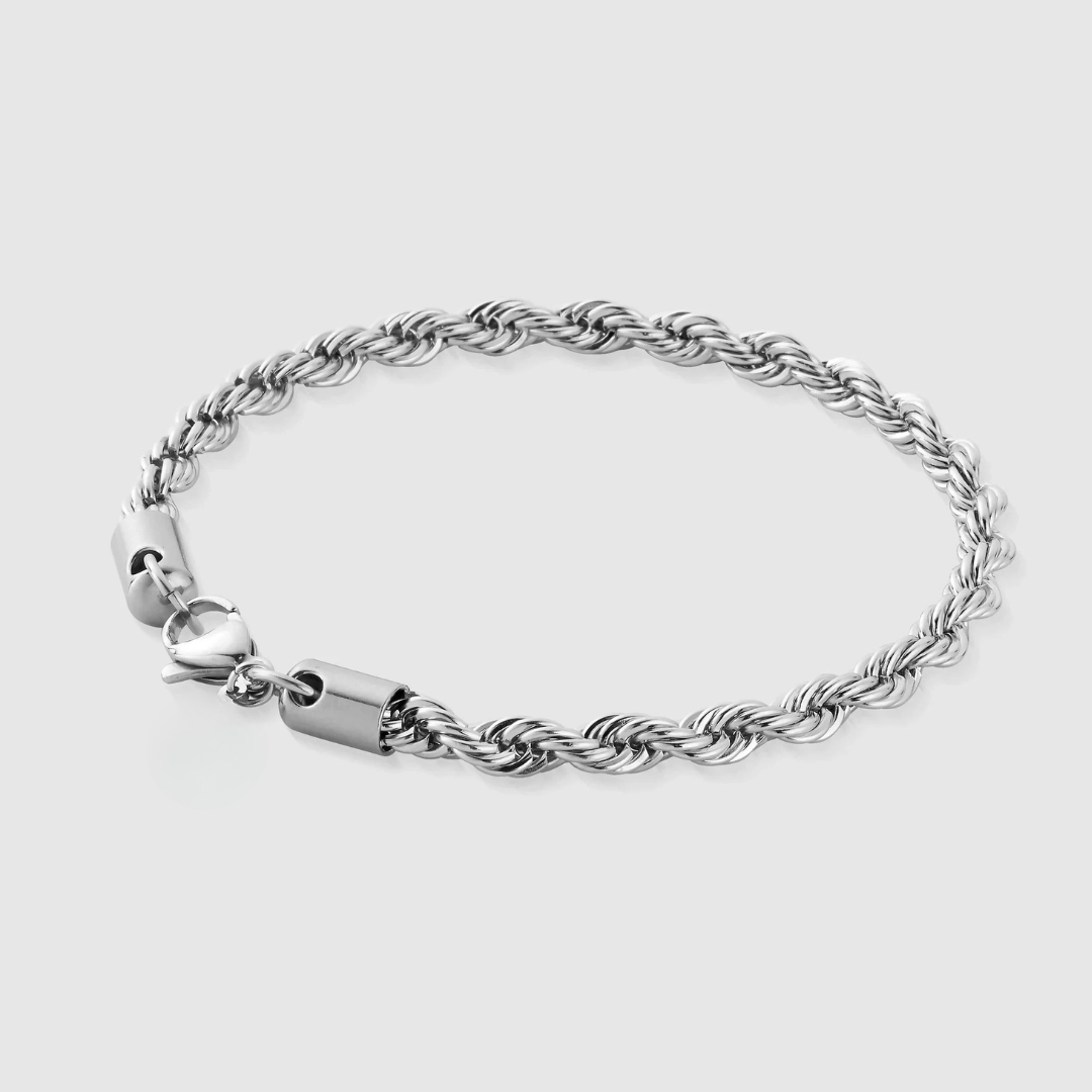 Pulsera rope 5mm | Plateado