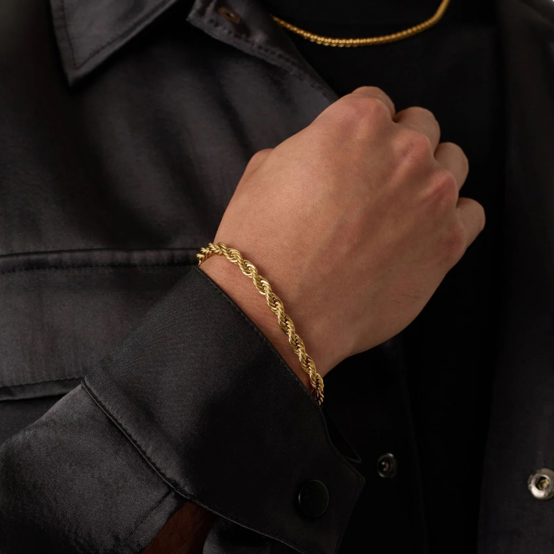 Pulsera rope 5mm | Dorado