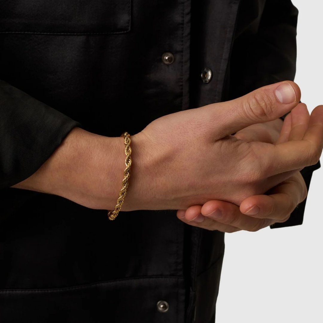 Pulsera rope 5mm | Dorado