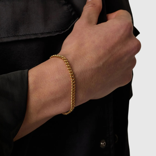 Pulsera cubana 4mm | Dorado
