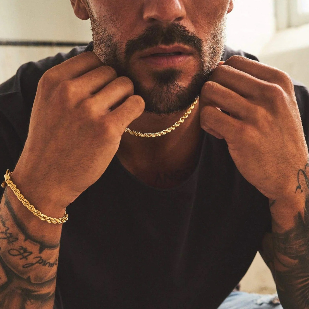Pulsera rope 5mm | Dorado