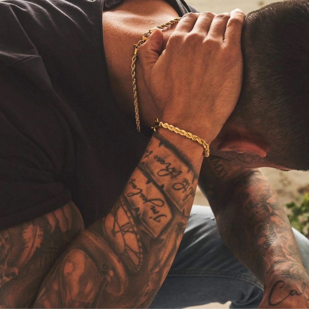 Pulsera rope 5mm | Dorado